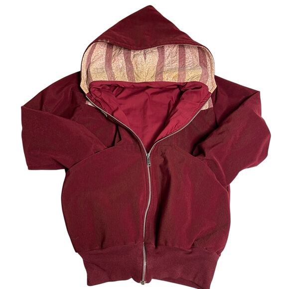 1970s Handmade Patchwork Quilted & Corduroy Zip Hoodie Jacket โ Women's Size S-M - Picture 4 of 9